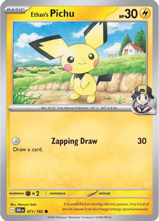 Ethan's Pichu 071/182  SV10 Destined Rivals - Common