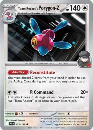 Team Rocket's Porygon-Z 155/182  SV10 Destined Rivals - Uncommon