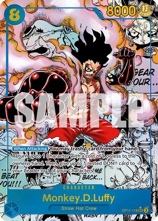 Monkey.D.Luffy (118) (Manga) (OP11-118) - A Fist of Divine Speed Foil