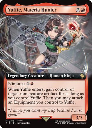 Yuffie, Materia Hunter (Extended Art) (FIC-158) - Commander: FINAL FANTASY Foil