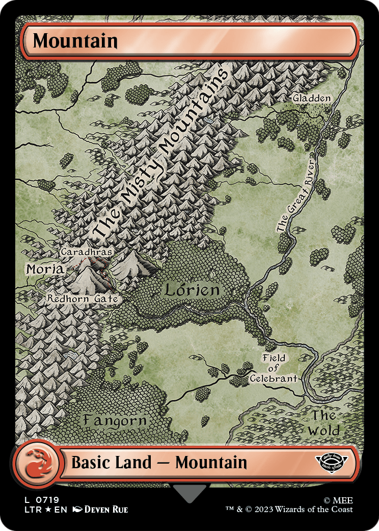 Mountain (0719) (Surge Foil) (LTR-719) - The Lord of the Rings: Tales of Middle-earth Foil