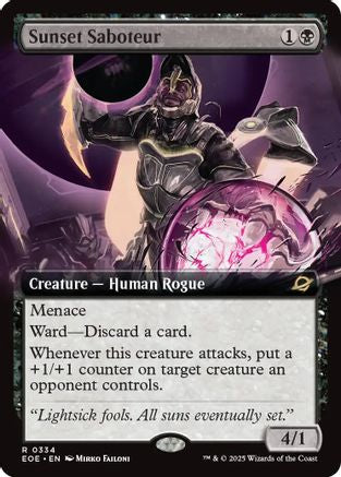 Sunset Saboteur (Extended Art) (EOE-334) - Edge of Eternities Foil