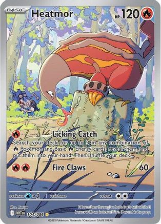 Heatmor 104/086  - Holofoil SV White Flare - Illustration Rare