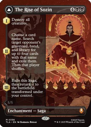 The Rise of Sozin (Borderless) (TLA-356) - Avatar: The Last Airbender Foil