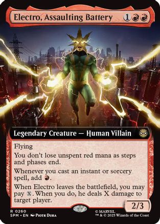 Electro, Assaulting Battery (Extended Art) (SPM-260) - Marvel's Spider-Man