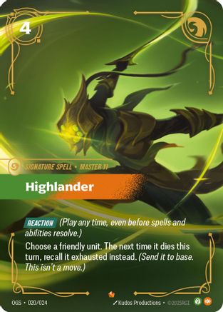 Highlander (020/024) - Origins Proving Grounds Foil