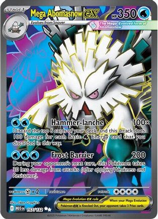 Mega Abomasnow ex 157/132  - Holofoil ME01 Mega Evolution - Ultra Rare