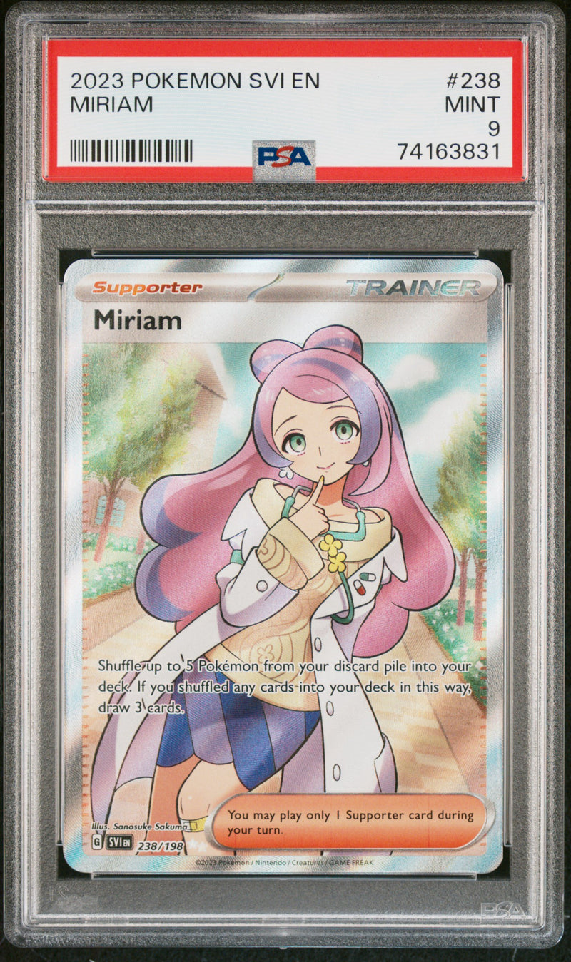 2023 English Pokemon Miriam 238/198 PSA 9
