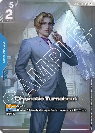 Dramatic Turnabout (R+) (GD02-100) - Dual Impact Holofoil