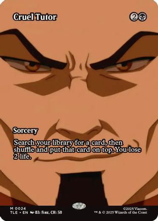 Cruel Tutor (Borderless) (TLE-024) - Avatar: The Last Airbender: Eternal-Legal