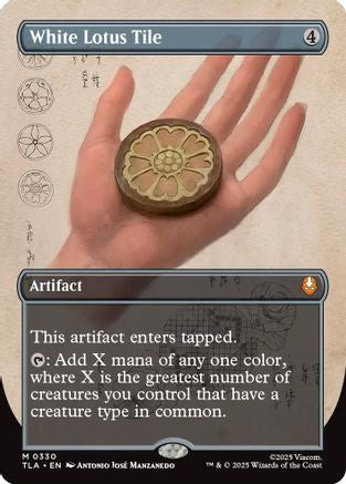 White Lotus Tile (Borderless) (TLA-330) - Avatar: The Last Airbender Foil