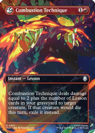 Combustion Technique (Borderless) (TLA-301) - Avatar: The Last Airbender Foil