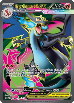 Mega Charizard X ex 109/094  - Holofoil ME02 Phantasmal Flames - Ultra Rare
