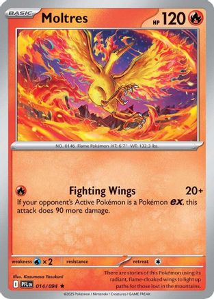 Moltres 014  - Reverse Holofoil ME02 Phantasmal Flames - Uncommon