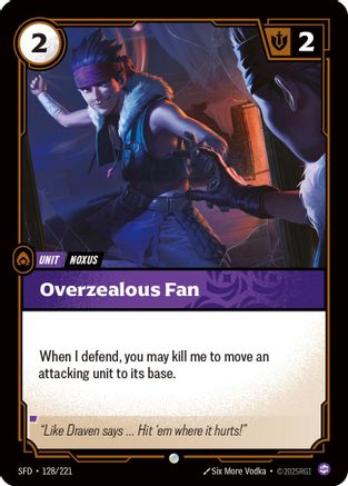 Overzealous Fan (128/221) - Spiritforged Foil