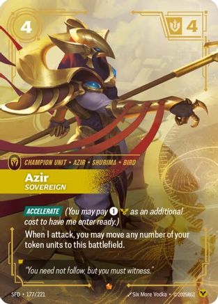 Azir - Sovereign (177/221) - Spiritforged Foil