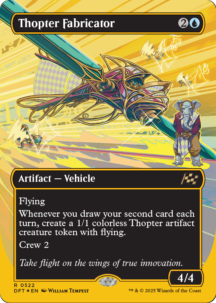 Thopter Fabricator (Borderless) (First-Place Foil) (DFT-522) - Aetherdrift (Borderless) Foil