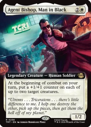 Agent Bishop, Man in Black (Extended Art) (TMT-258) - Teenage Mutant Ninja Turtles