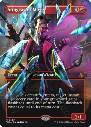 Stingcaster Mage (Borderless) (Facet Foil) (0457) (FRA-457) - Reality Fracture Foil