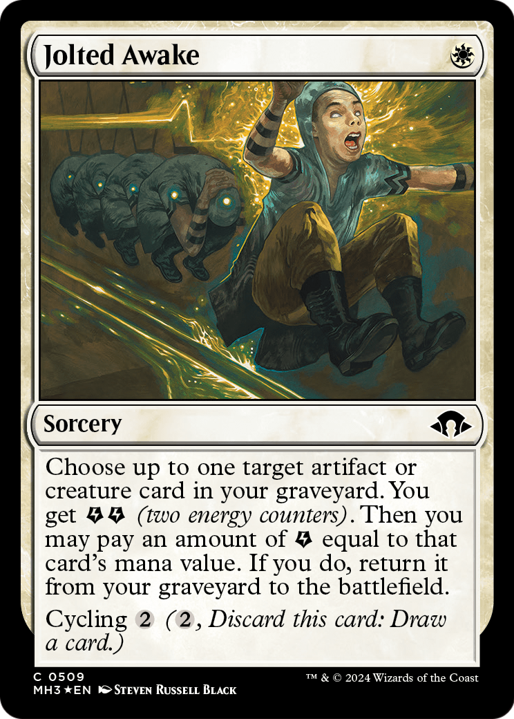 Jolted Awake (Ripple Foil) (MH3-509) - Modern Horizons 3 Foil