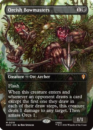 Orcish Bowmasters (Borderless) (HOC-019) - The Hobbit: Eternal-Legal Foil