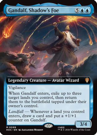 Gandalf, Shadow's Foe (Extended Art) (HOC-099) - The Hobbit: Eternal-Legal