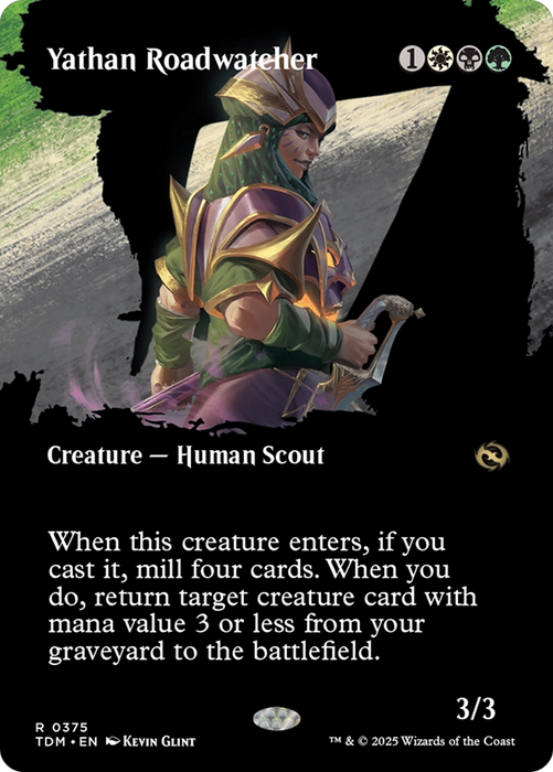 Yathan Roadwatcher (TDM-375) - Tarkir: Dragonstorm: (Showcase) (Borderless) Foil