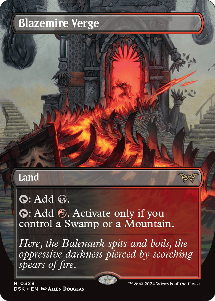 Blazemire Verge (Borderless) (DSK-329) - Duskmourn: House of Horror (Borderless) Foil