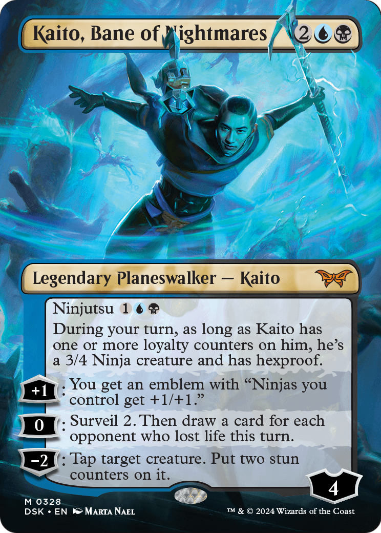 Kaito, Bane of Nightmares (Borderless) (DSK-328) - Duskmourn: House of Horror (Borderless) Foil