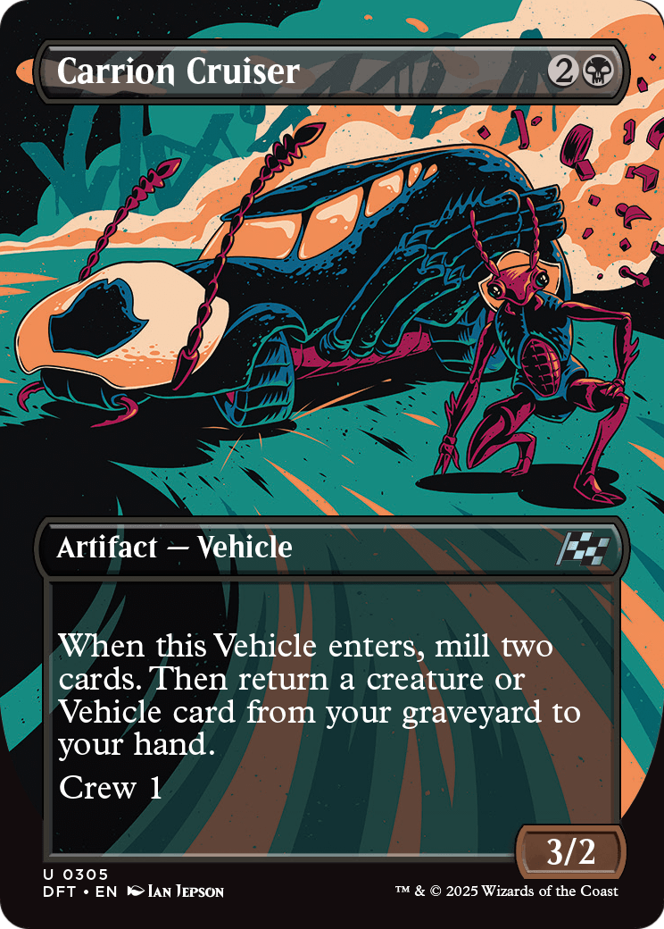 Carrion Cruiser (Borderless) (DFT-305) - Aetherdrift (Borderless) Foil
