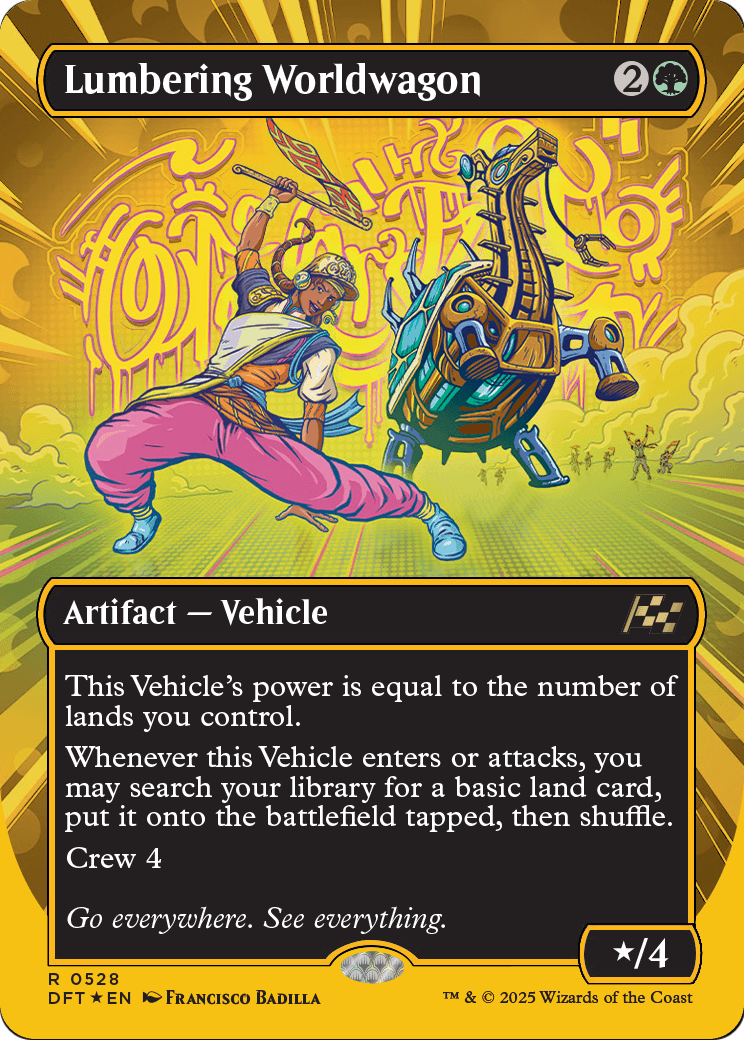 Lumbering Worldwagon (Borderless) (First-Place Foil) (DFT-528) - Aetherdrift (Borderless) Foil