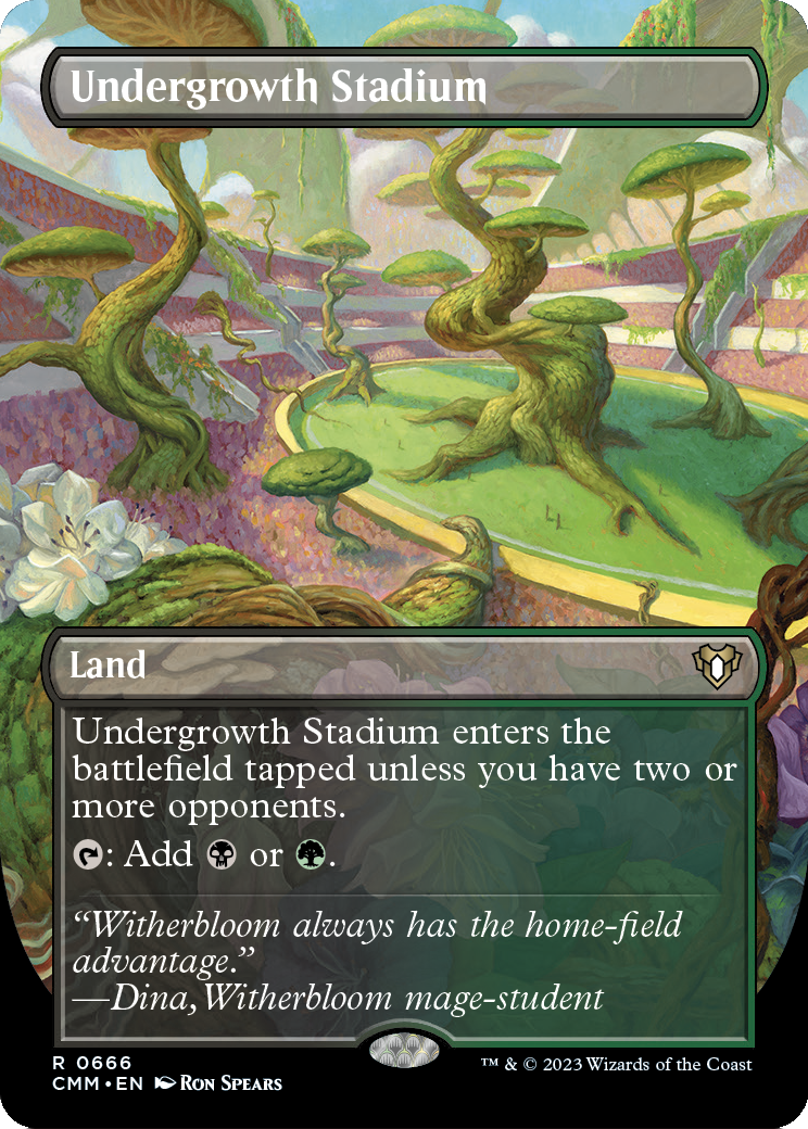 Undergrowth Stadium (Borderless) (CMM-666) - Commander Masters (Borderless) Foil