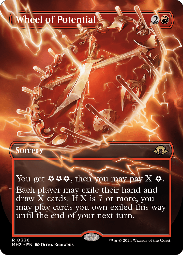 Wheel of Potential (Borderless) (MH3-336) - Modern Horizons 3 (Borderless) Foil