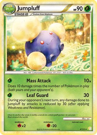 Jumpluff 006  - Holofoil HeartGold SoulSilver - Holo Rare