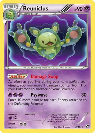Reuniclus/114  - Holofoil Black and White - Holo Rare