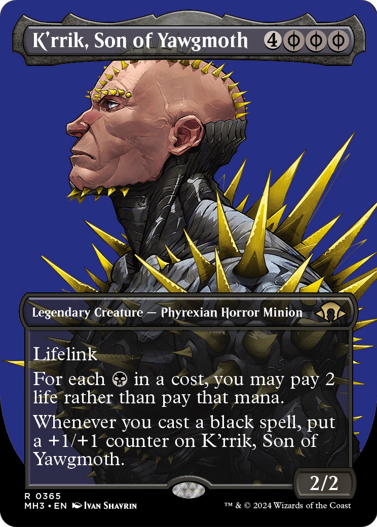 K'rrik, Son of Yawgmoth (Borderless) (MH3-365) - Modern Horizons 3 (Borderless)