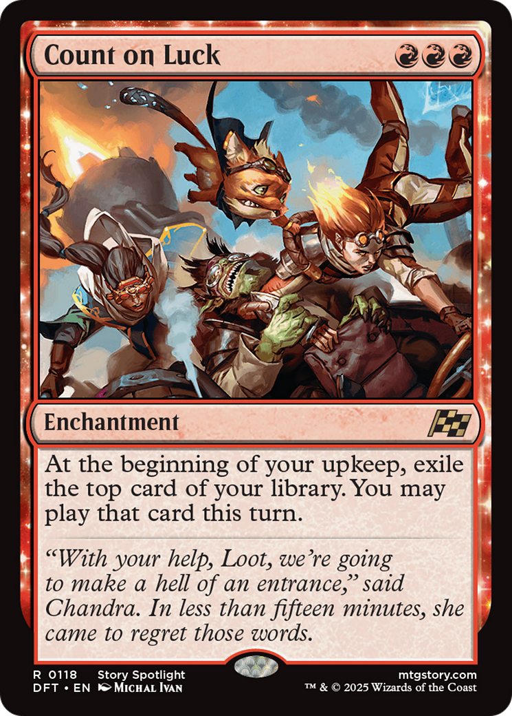 Count on Luck (DFT-118) - Aetherdrift: (enchantment)