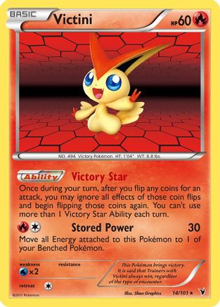 Victini (14)  - Holofoil Noble Victories - Holo Rare
