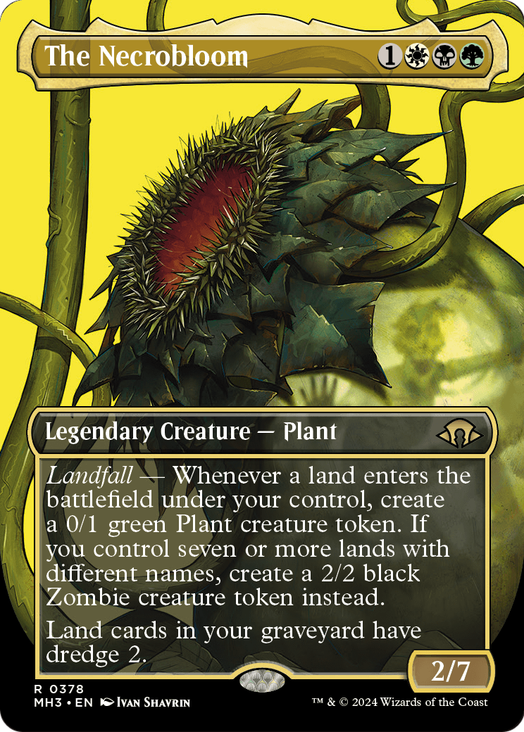The Necrobloom (Borderless) (MH3-378) - Modern Horizons 3 (Borderless) Foil