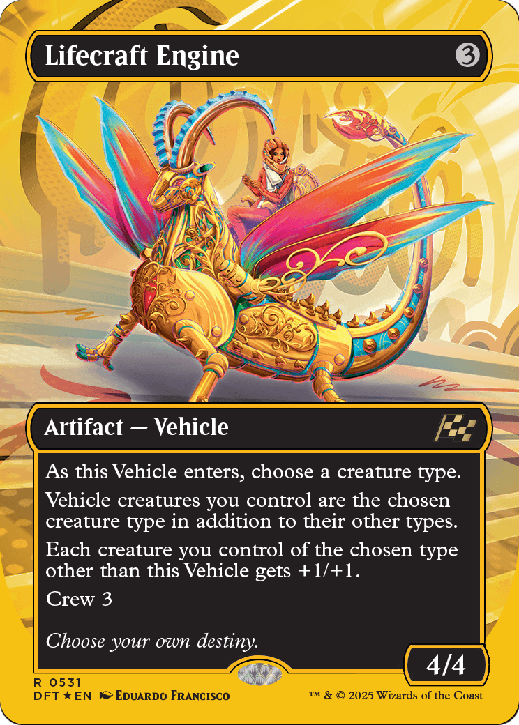Lifecraft Engine (Borderless) (First-Place Foil) (DFT-531) - Aetherdrift (Borderless) Foil