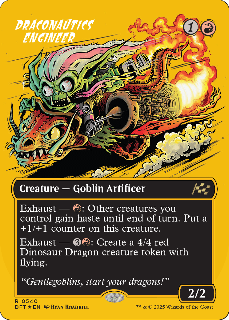 Draconautics Engineer (Borderless) (First-Place Foil) (DFT-540) - Aetherdrift (Borderless) Foil