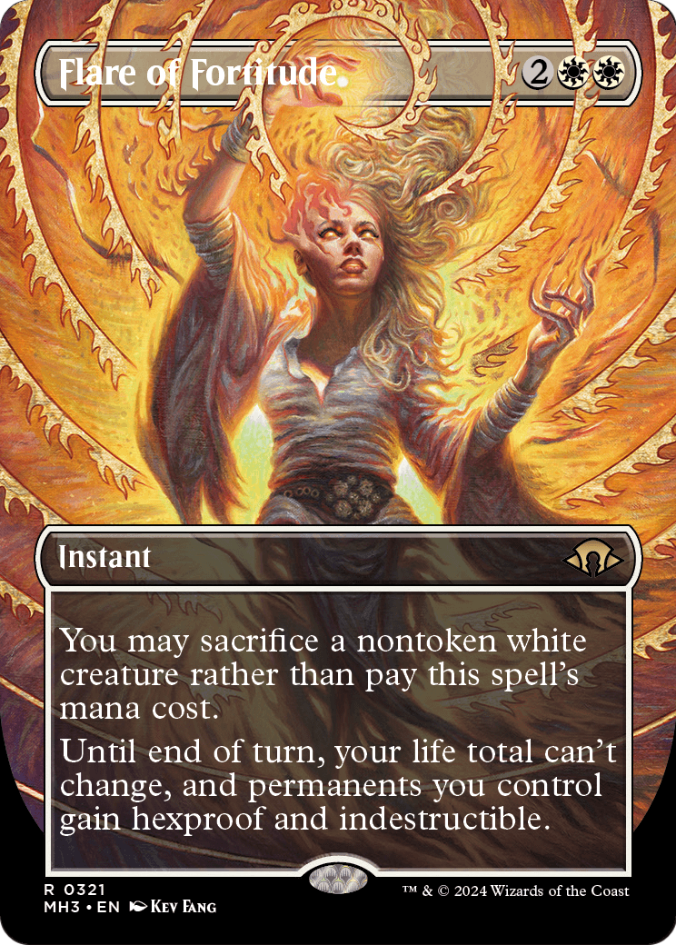 Flare of Fortitude (Borderless) (MH3-321) - Modern Horizons 3 (Borderless) Foil