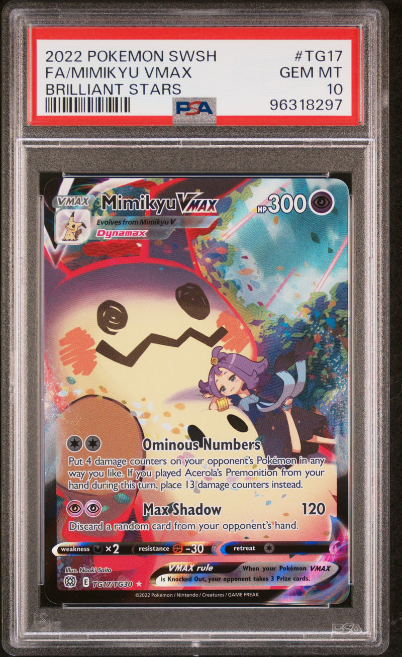 Pokemon Card  Mimikyu VMAX TG17/TG30 PSA 10