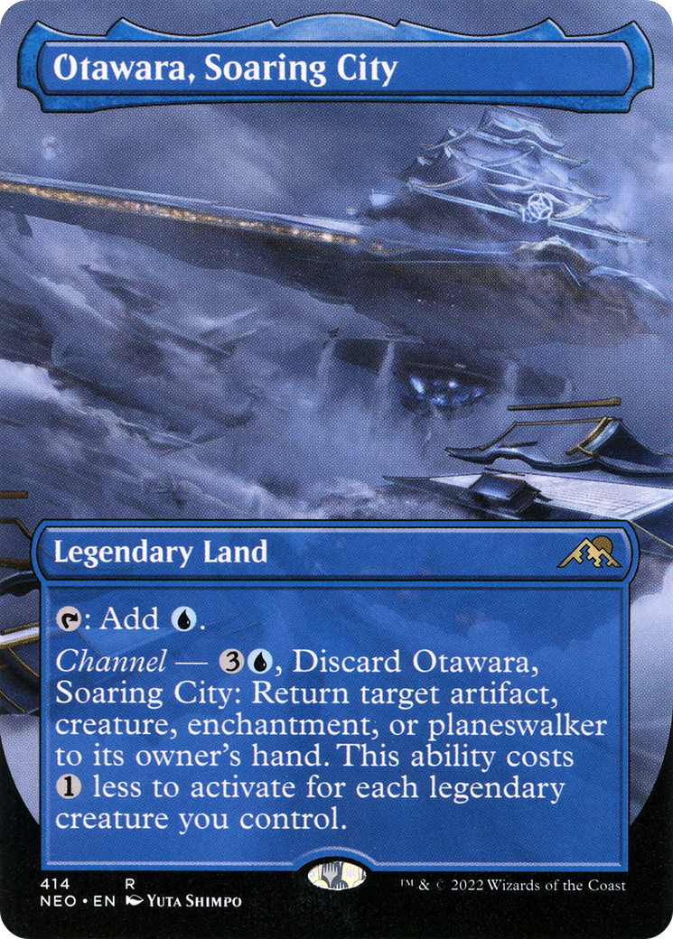 Otawara, Soaring City (Borderless) (NEO-414) - Kamigawa: Neon Dynasty (Borderless) Foil