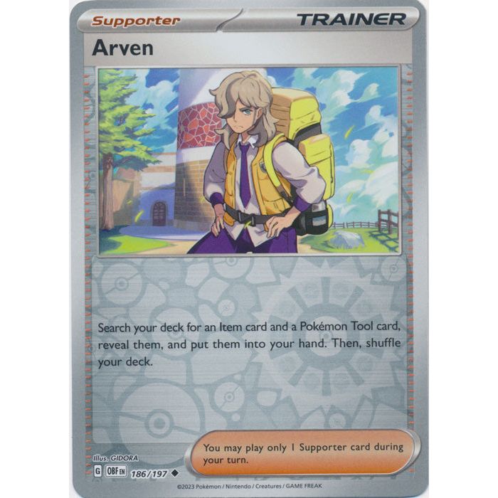 Pokemon Arven 186/197 Reverse Holofoil