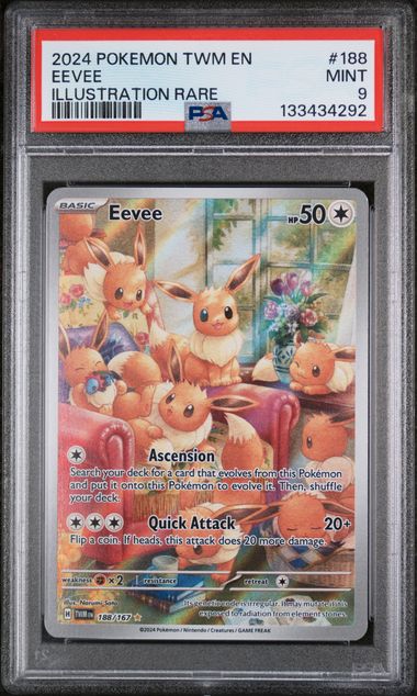 Pokemon 2024 Eevee PSA 9 (188/167)