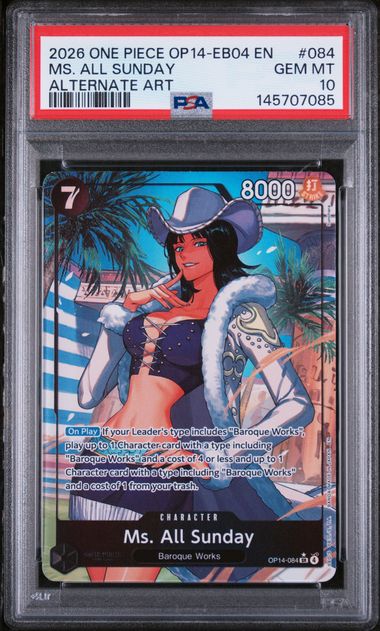 2026 English One Piece Ms. All Sunday (Alternate Art) OP14-084 PSA 10