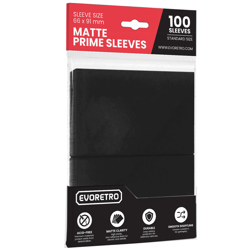 EVORETRO Matte Card Sleeves Standard Size, 66 x 91 mm, 100 Pack