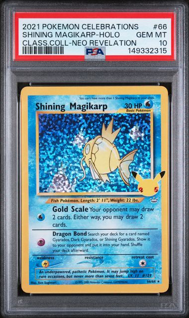 2021 English Pokemon Shinning magikarp 66/64 PSA10