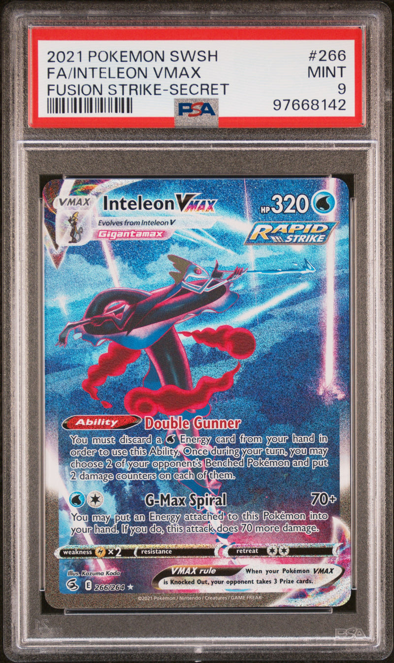 2021 English Pokemon Inteleon Vmax 266/264 PSA 9
